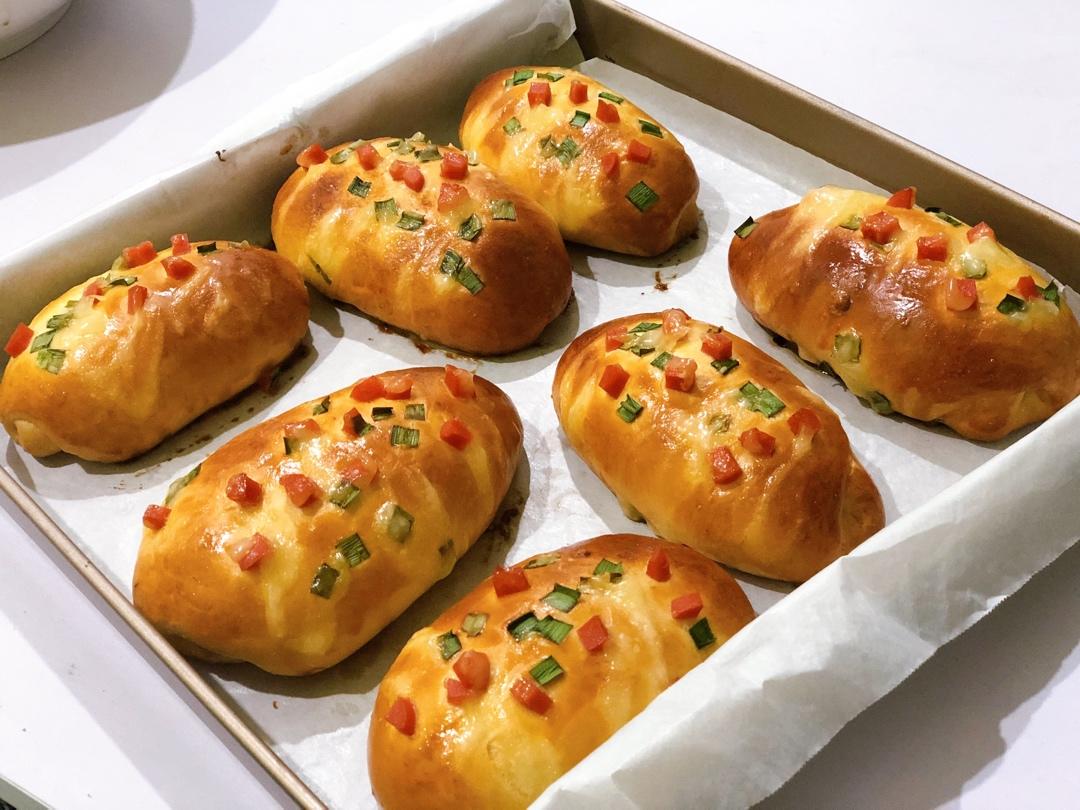香葱火腿肉松面包