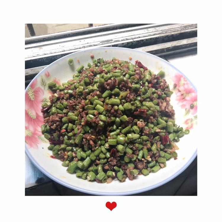 肉沫豆角下饭菜