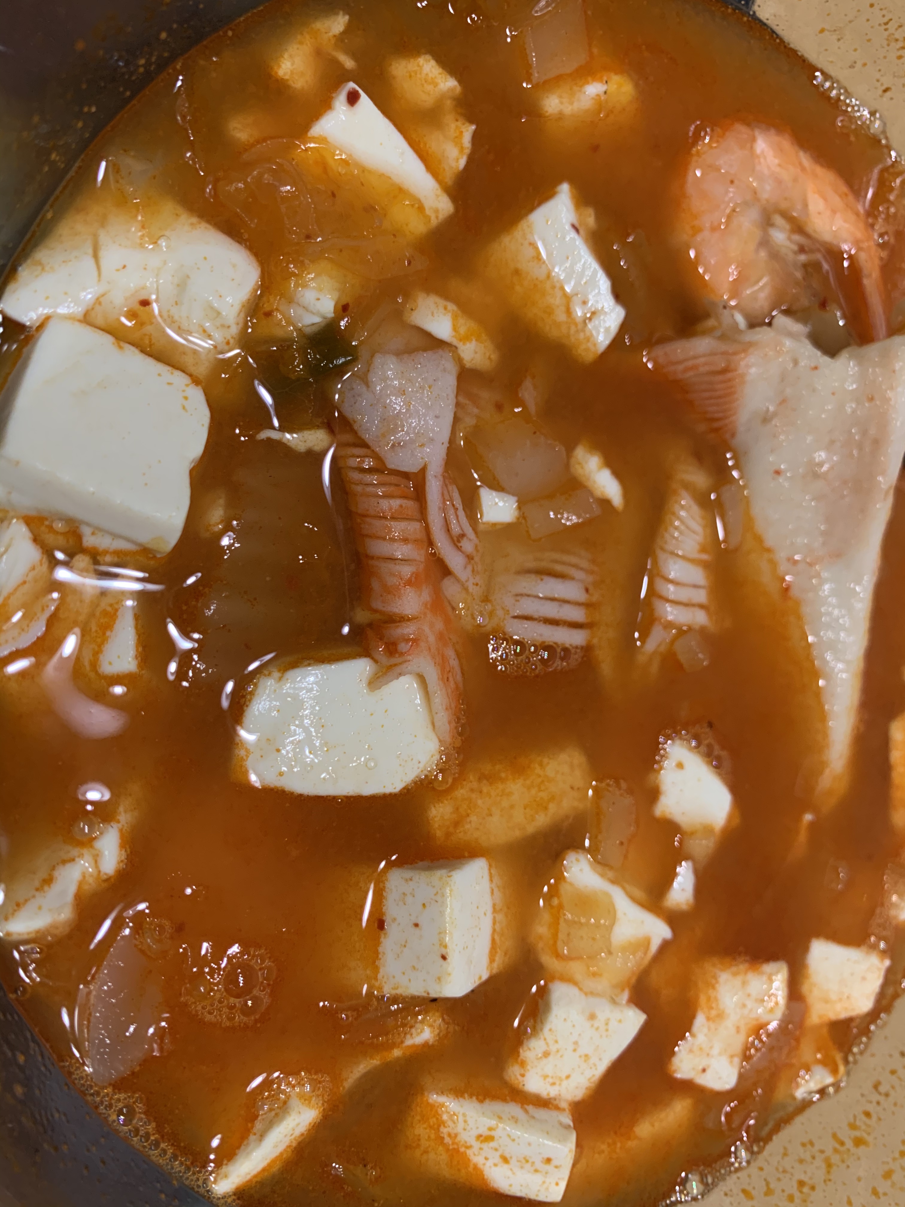 海鲜泡菜豆腐汤