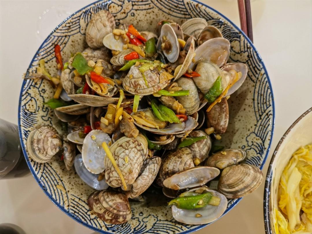 5分钟快手菜❗️秒杀路边摊爆炒花甲～好吃到爆