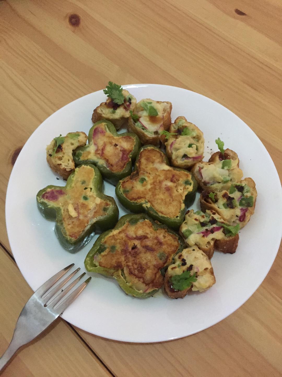 青柿子椒鸡肉酿的做法