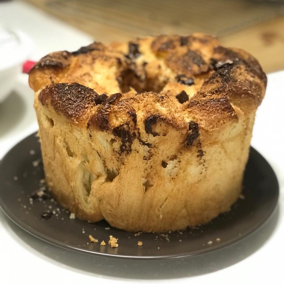 消耗淡奶油的超软北海道手撕面包——椰蓉和巧克力很搭哦~