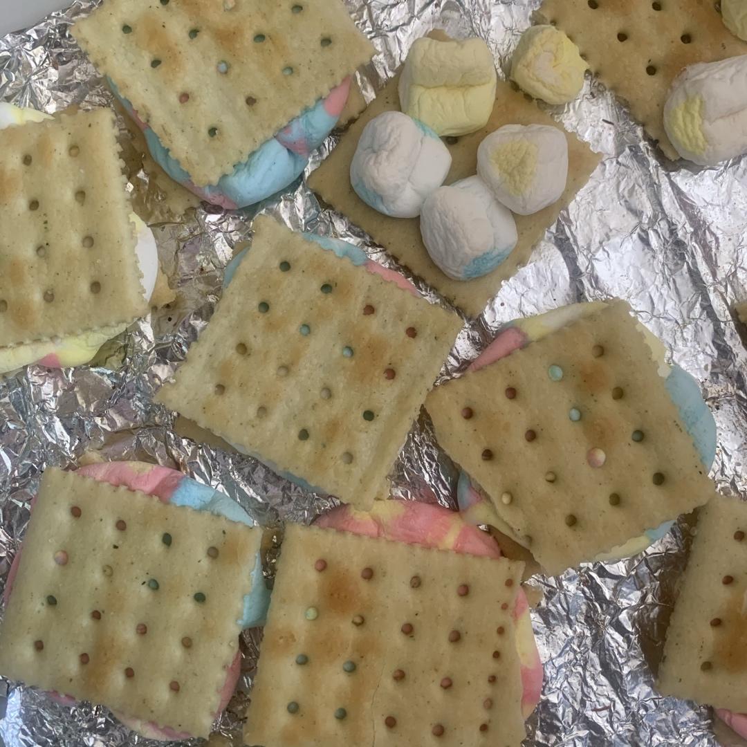 苏打饼干烤棉花糖