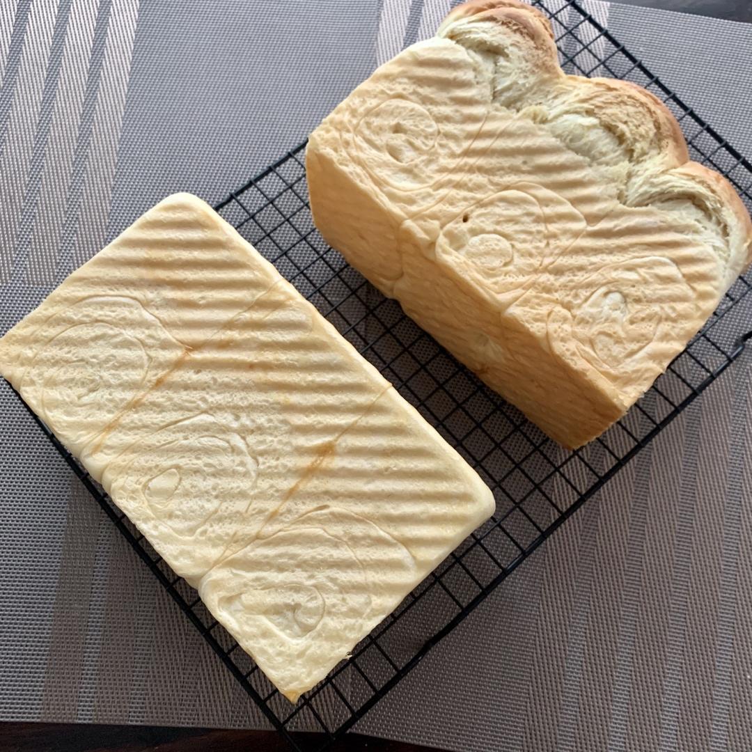 一次发酵纯奶手撕吐司面包（防止面团温度高的方法）B55