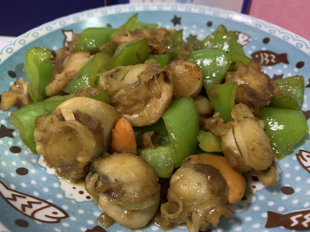 尖椒炒扇贝