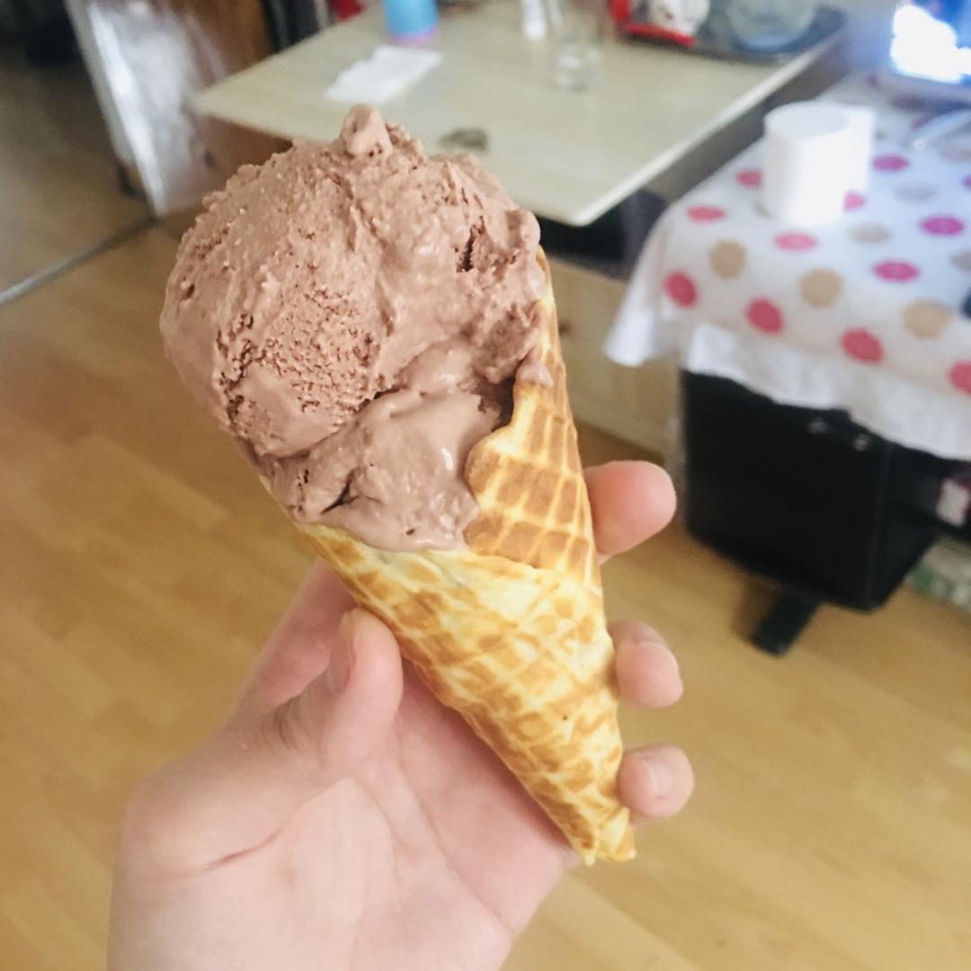 巧克力冰淇淋（无蛋无冰渣、免搅拌、消耗淡奶油）Choco Ice Cream