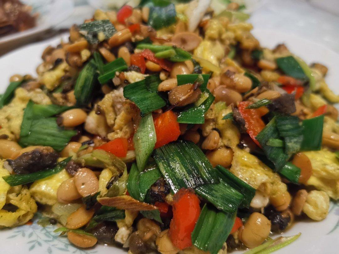 腊八豆炒鸡蛋