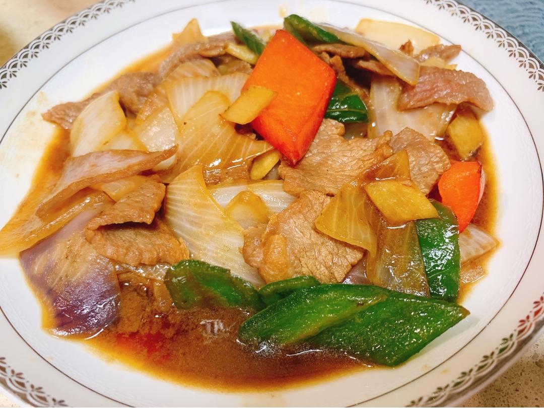 好吃的舔盘子的青椒洋葱炒牛肉粒