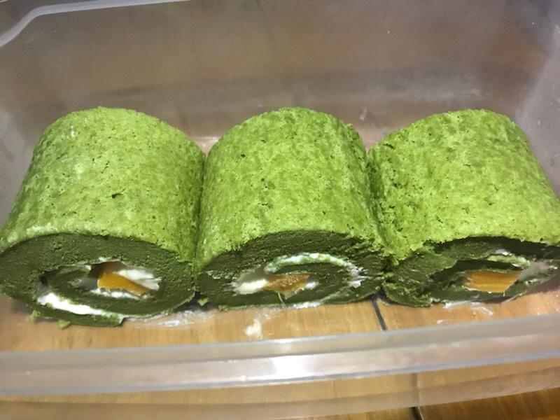 抹茶戚风蛋糕卷