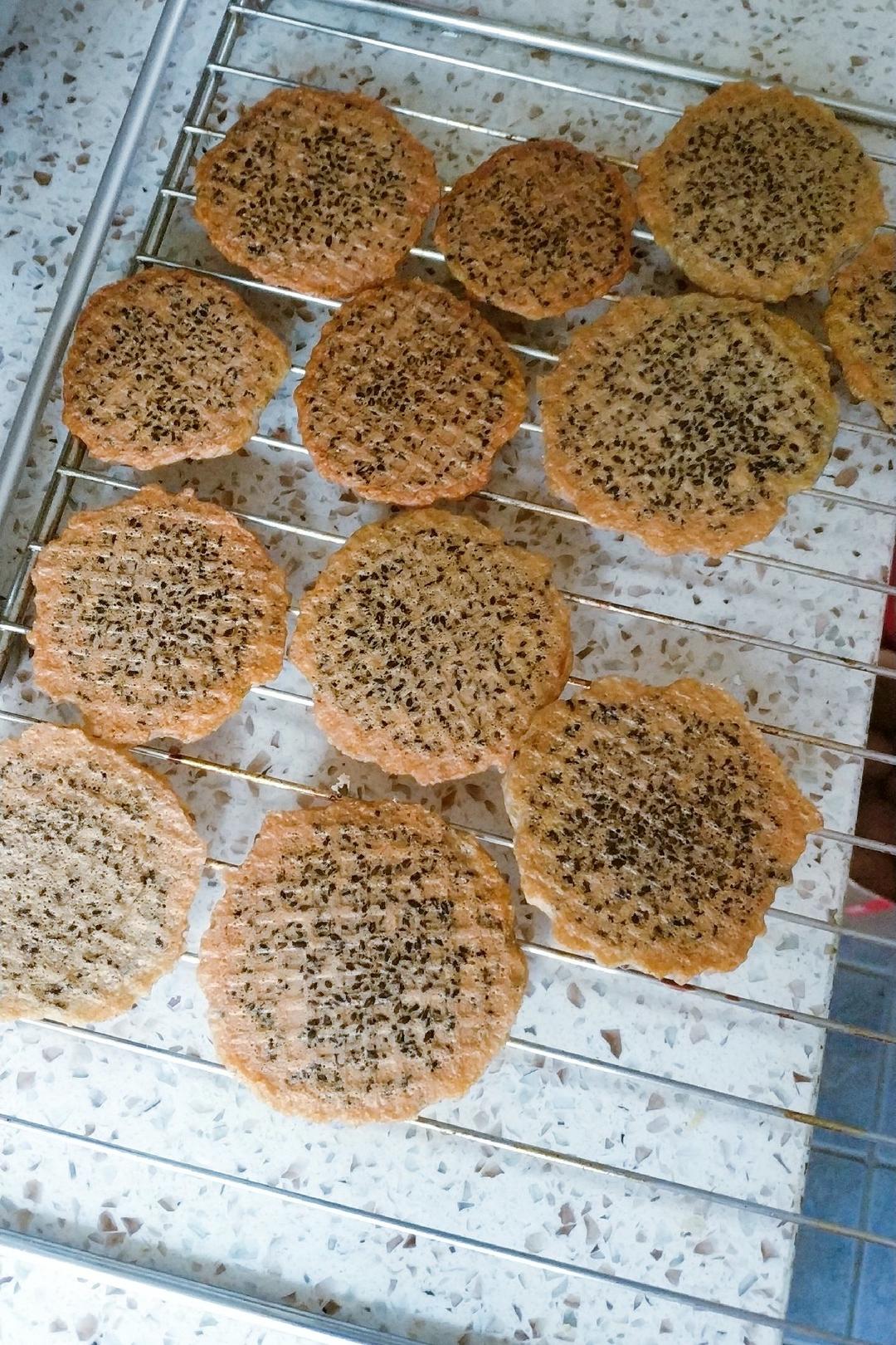 芝麻薄脆蛋白饼干