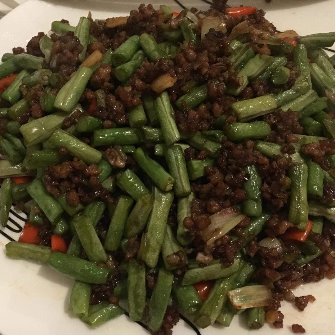 肉沫豆角下饭菜