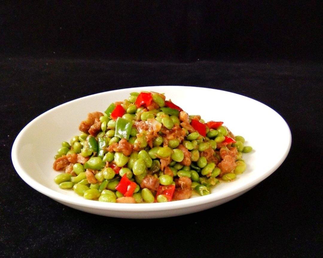 毛豆米炒肉丁