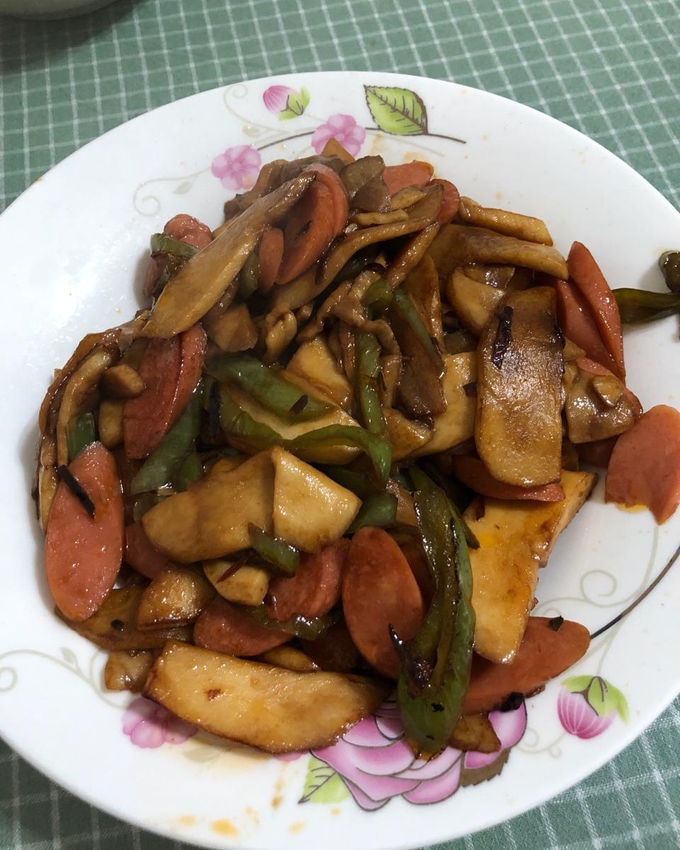 火腿鲍杏菇
