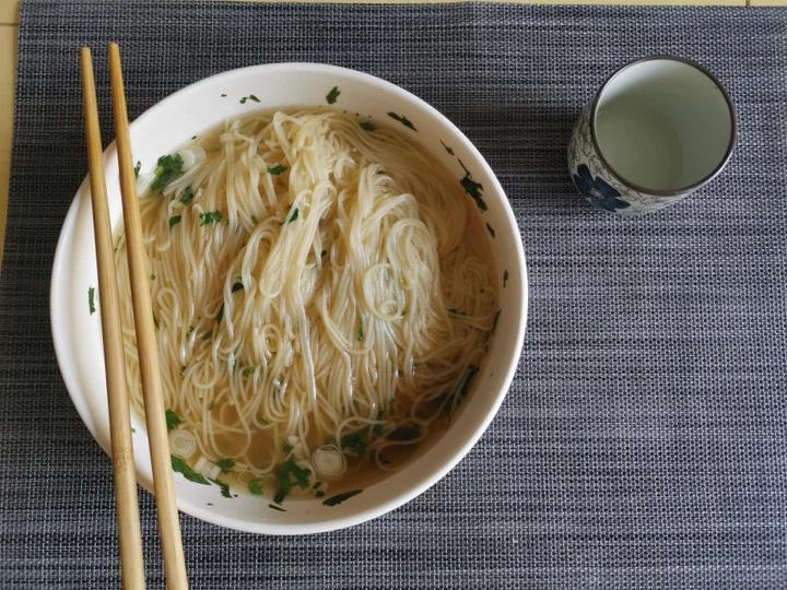 快手早餐-酱汤面，汤都喝光