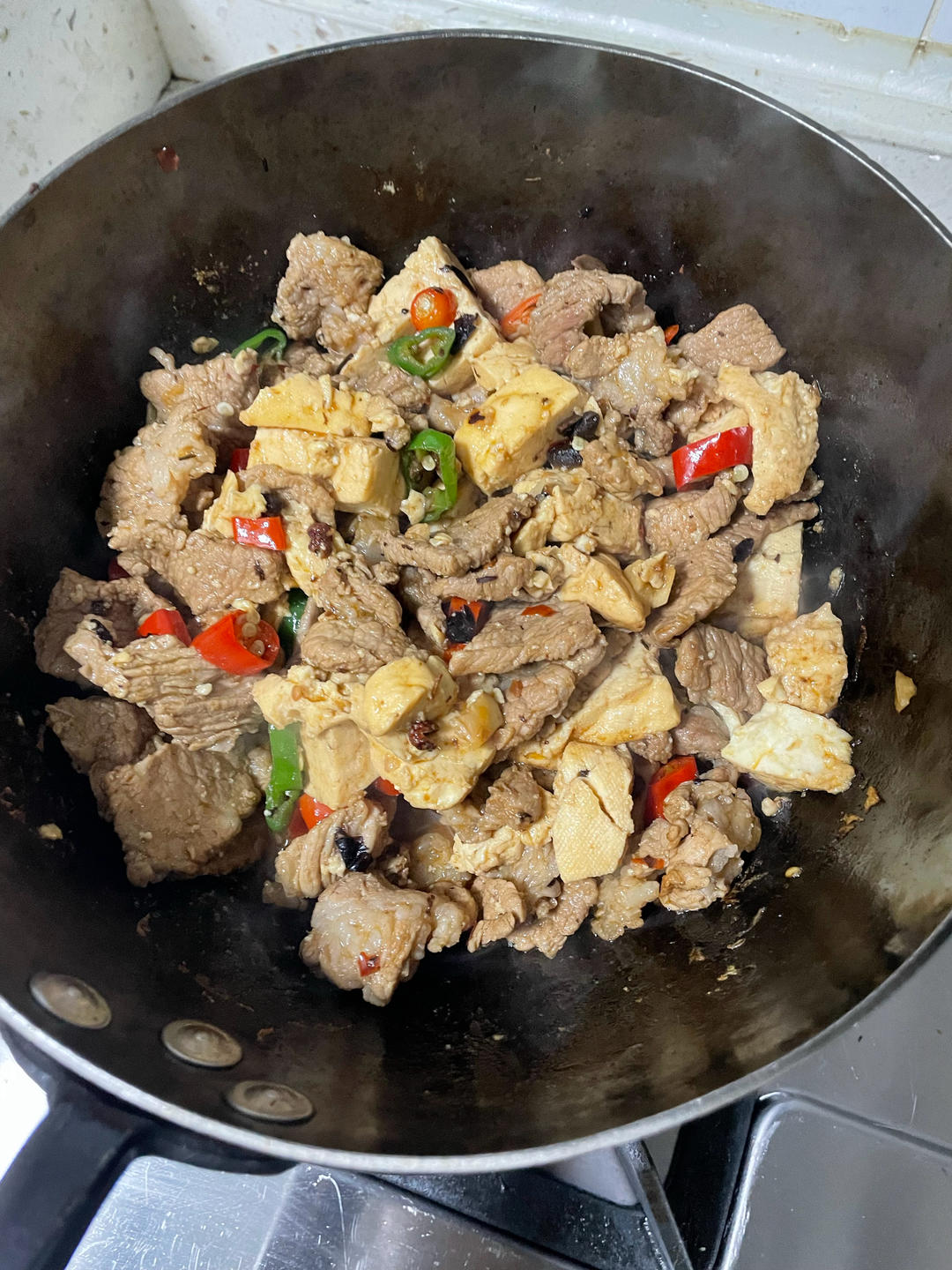 豆豉瘦肉炒豆腐