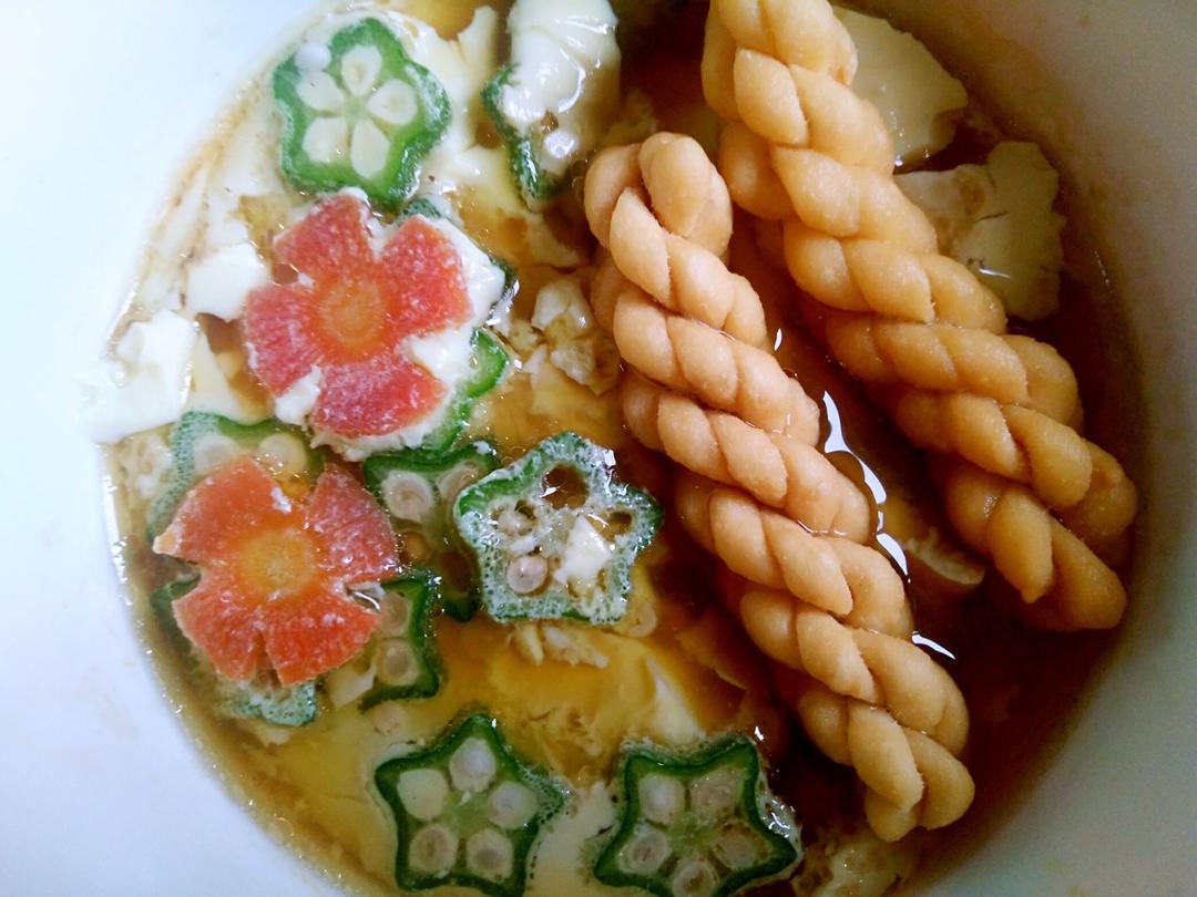颜值控-做一朵开在碗里的花秋葵蒸水蛋