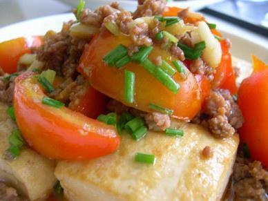 番茄肉末焖豆腐的做法