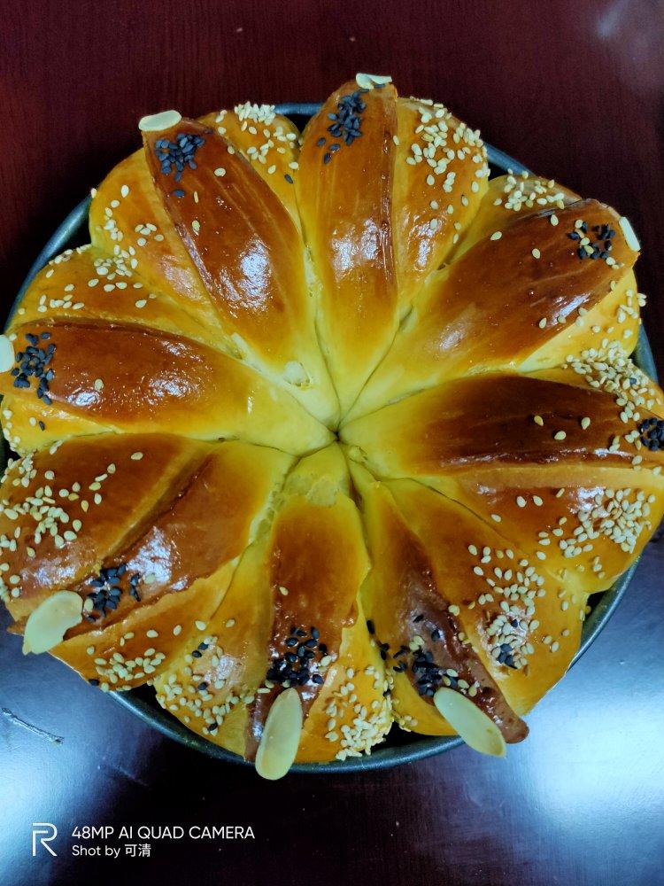 皇冠花朵面包（面包机版和面）