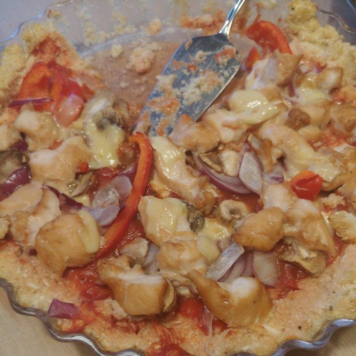 花菜底鸡肉披萨
