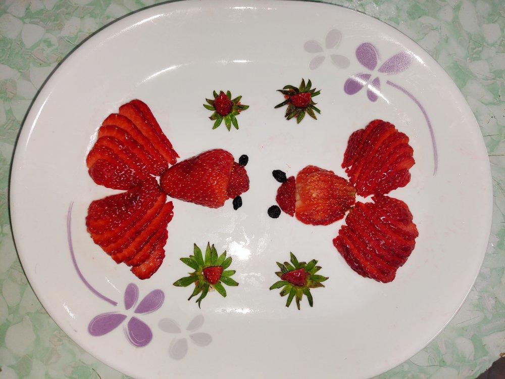 风铃6ryl做的各种草莓拼盘创意水果拼盘持续更新