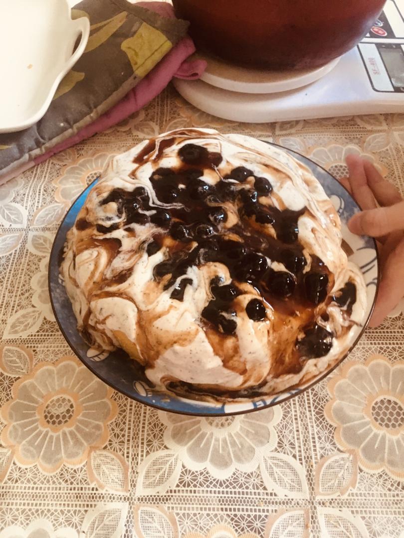 网红黑糖珍珠奶茶爆浆蛋糕~安安原创