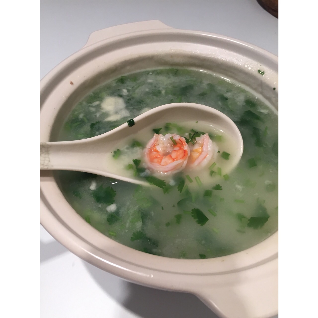 鲜虾砂锅粥