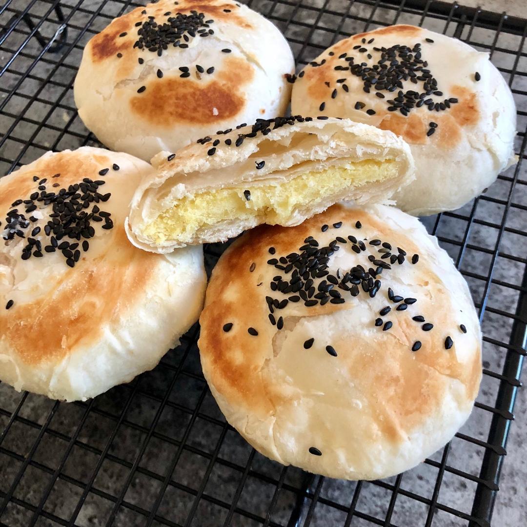 y晶晶做的堂妈小厨酥皮绿豆饼