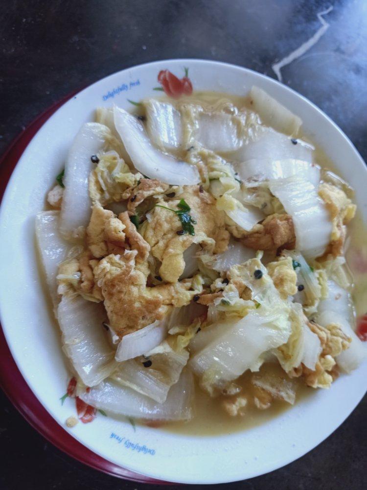 家常白菜炒鸡蛋