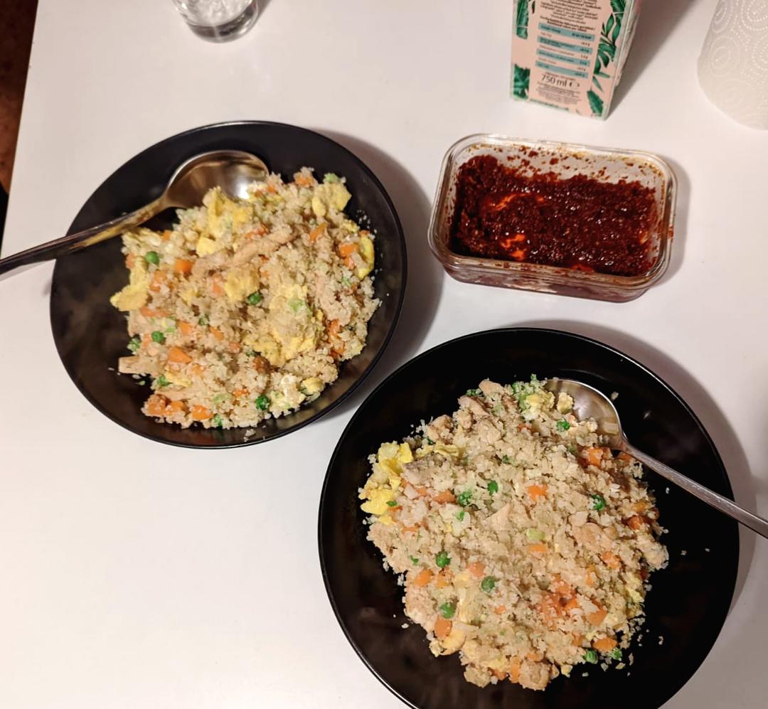 菜花炒饭 无米炒饭 减肥减脂抗饿必备