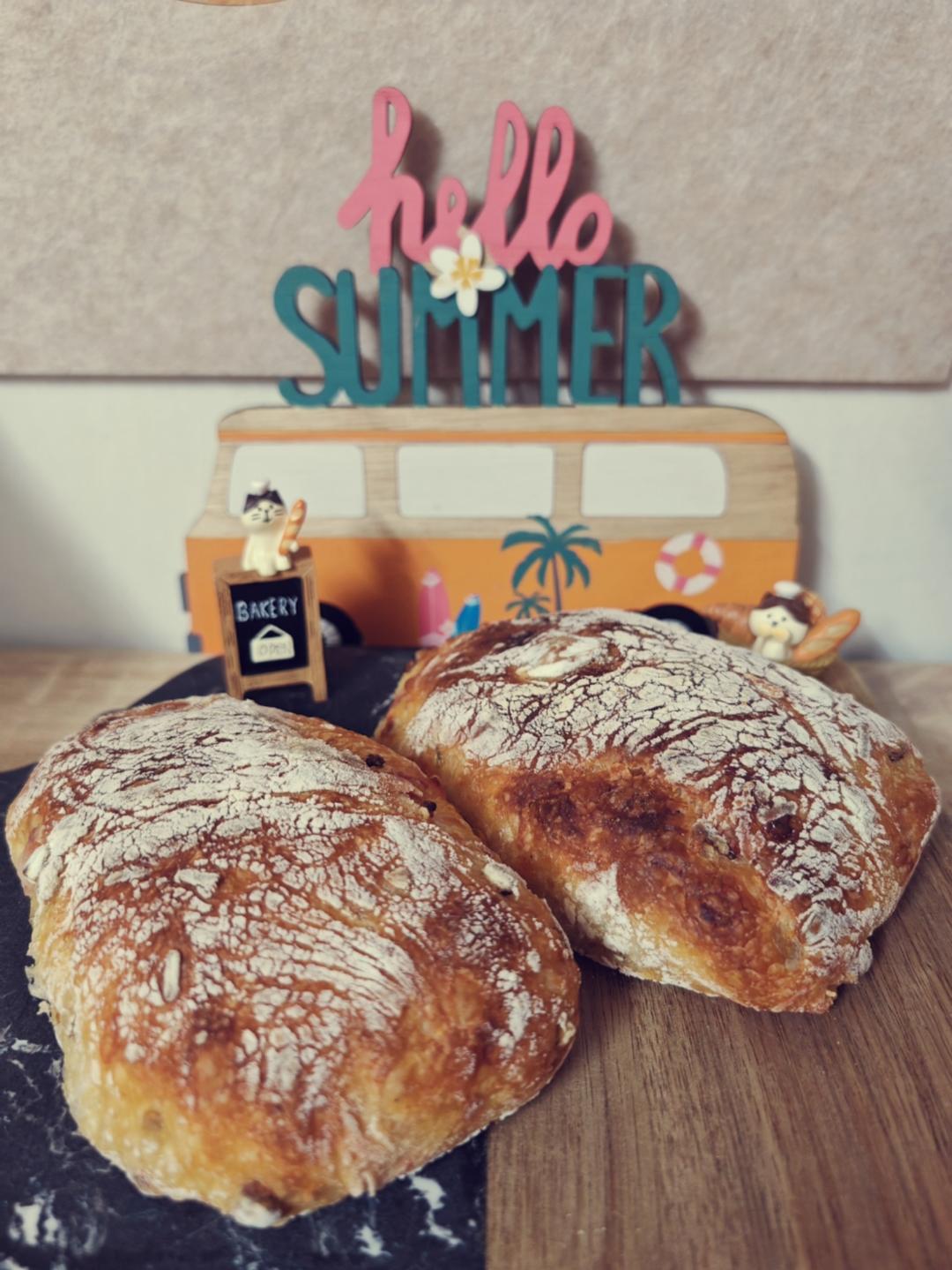 【ciabatta】家庭版恰巴塔，软乎乎的拖鞋面包