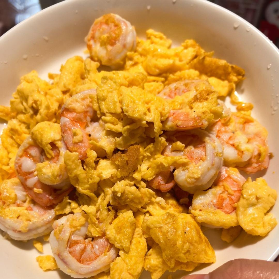 💥超级嫩滑鲜美的虾仁滑蛋，低脂高蛋白