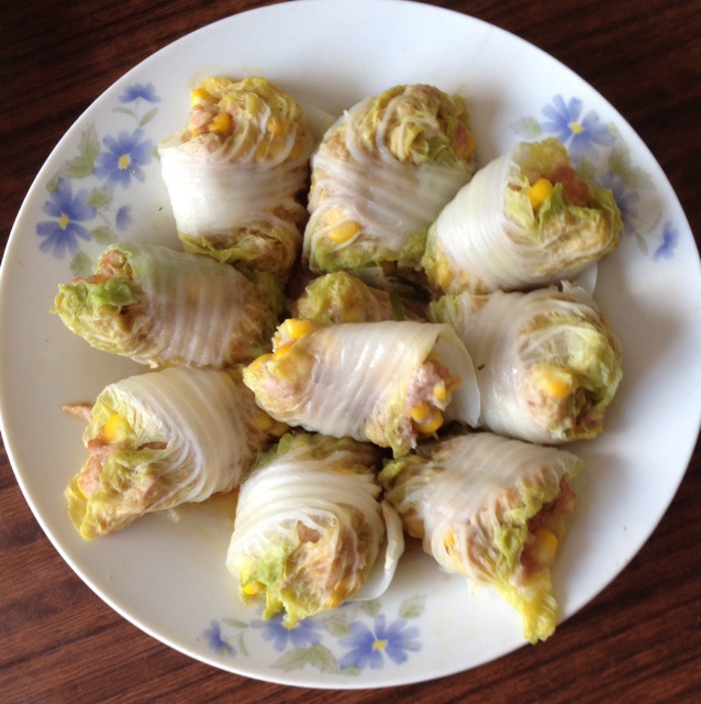 白菜肉糜卷
