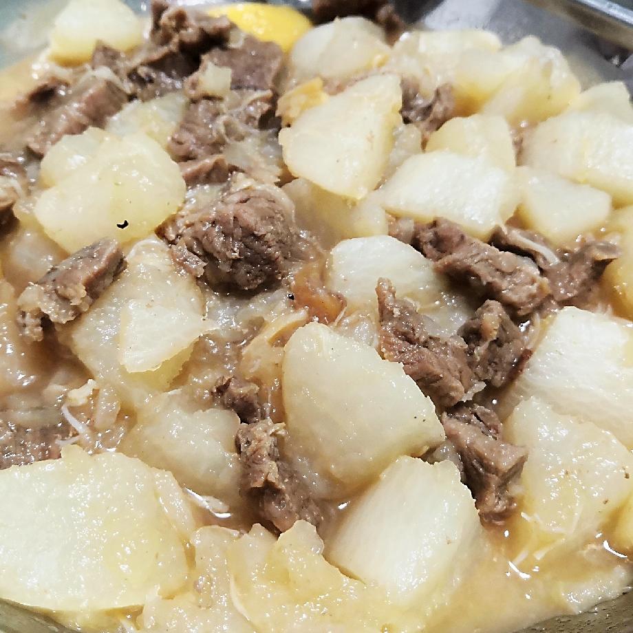 白萝卜炖牛肉的做法