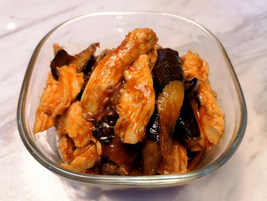 甜辣酱茄子拌鸡胸的做法