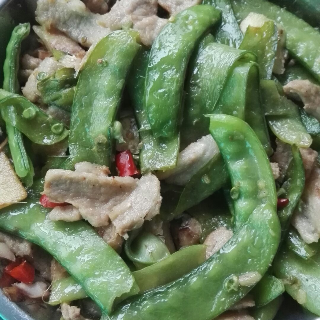 豌豆炒肉