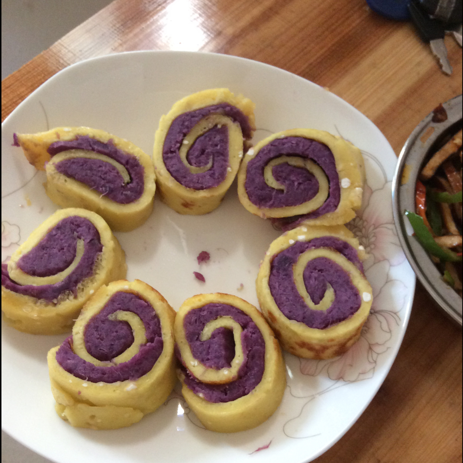 紫薯鸡蛋卷