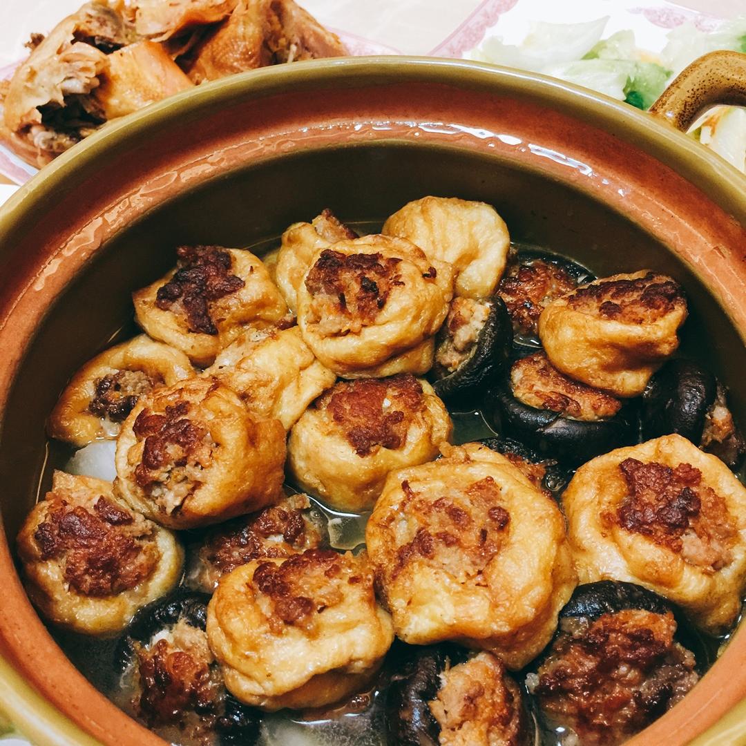 豆腐肉末酿香菇