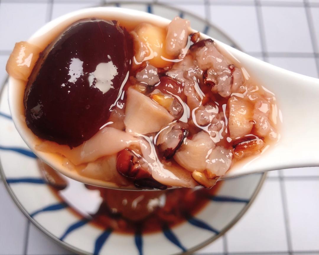 红豆血糯米鱼胶的做法