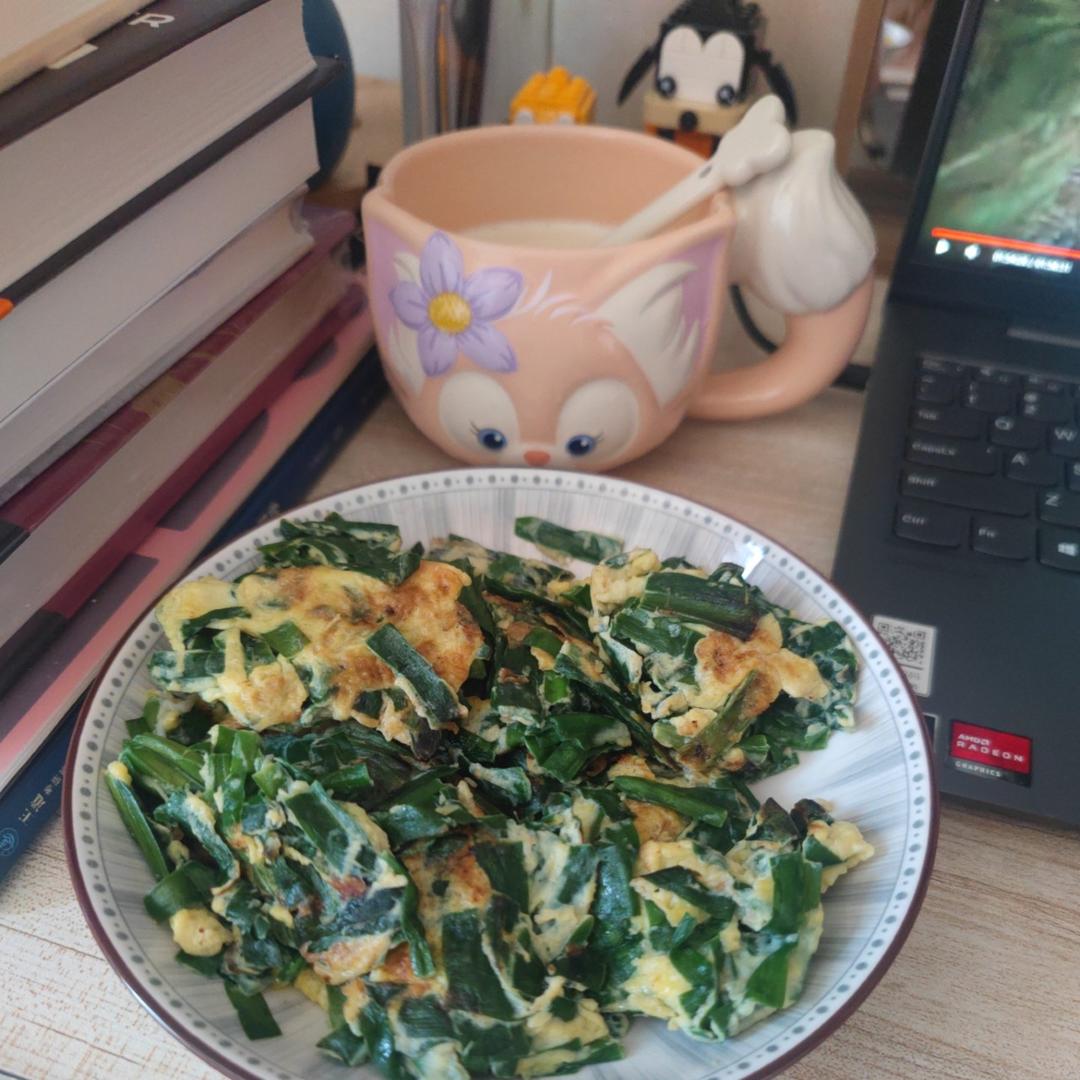 韭菜炒鸡蛋～最简单最家常的做法（全程无油烟、开放式厨房和新手小白最合适啦！😄）