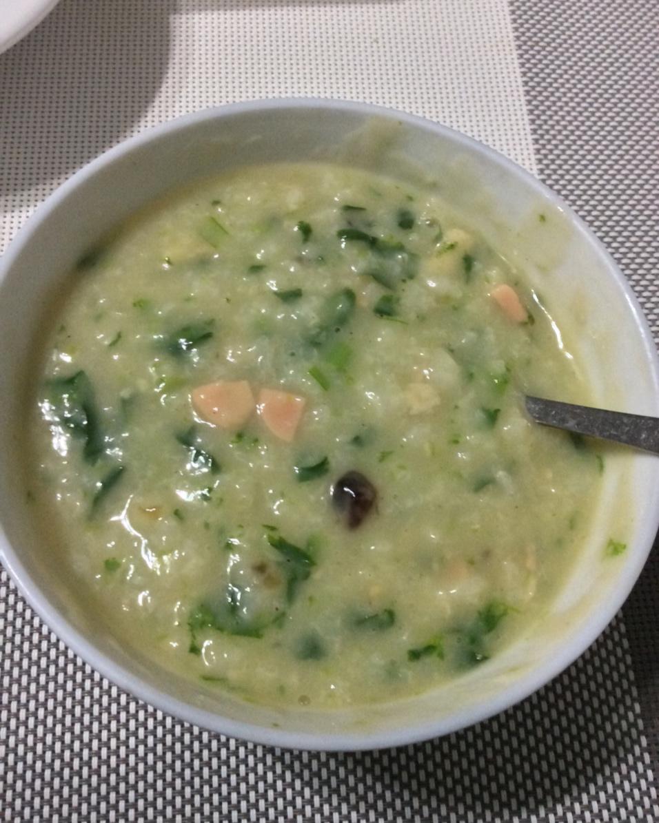 妈妈👩教我做的皮蛋瘦肉粥🥣简单快捷美味😋