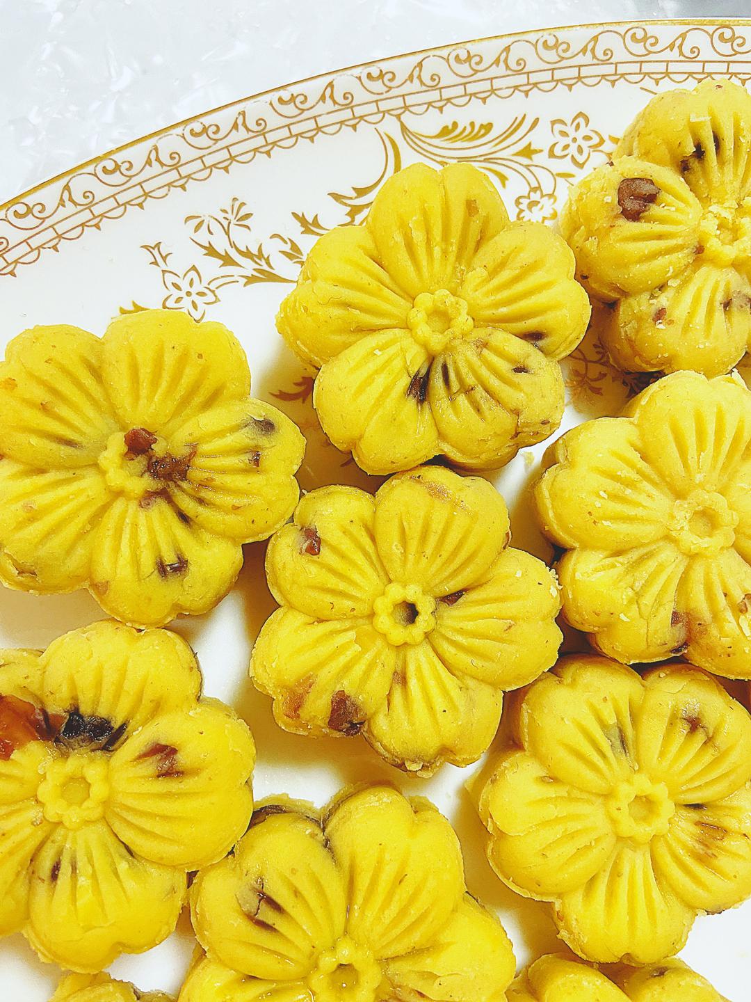 家常快手无油无糖清热解毒减肥减单花瓣绿豆糕点的做法