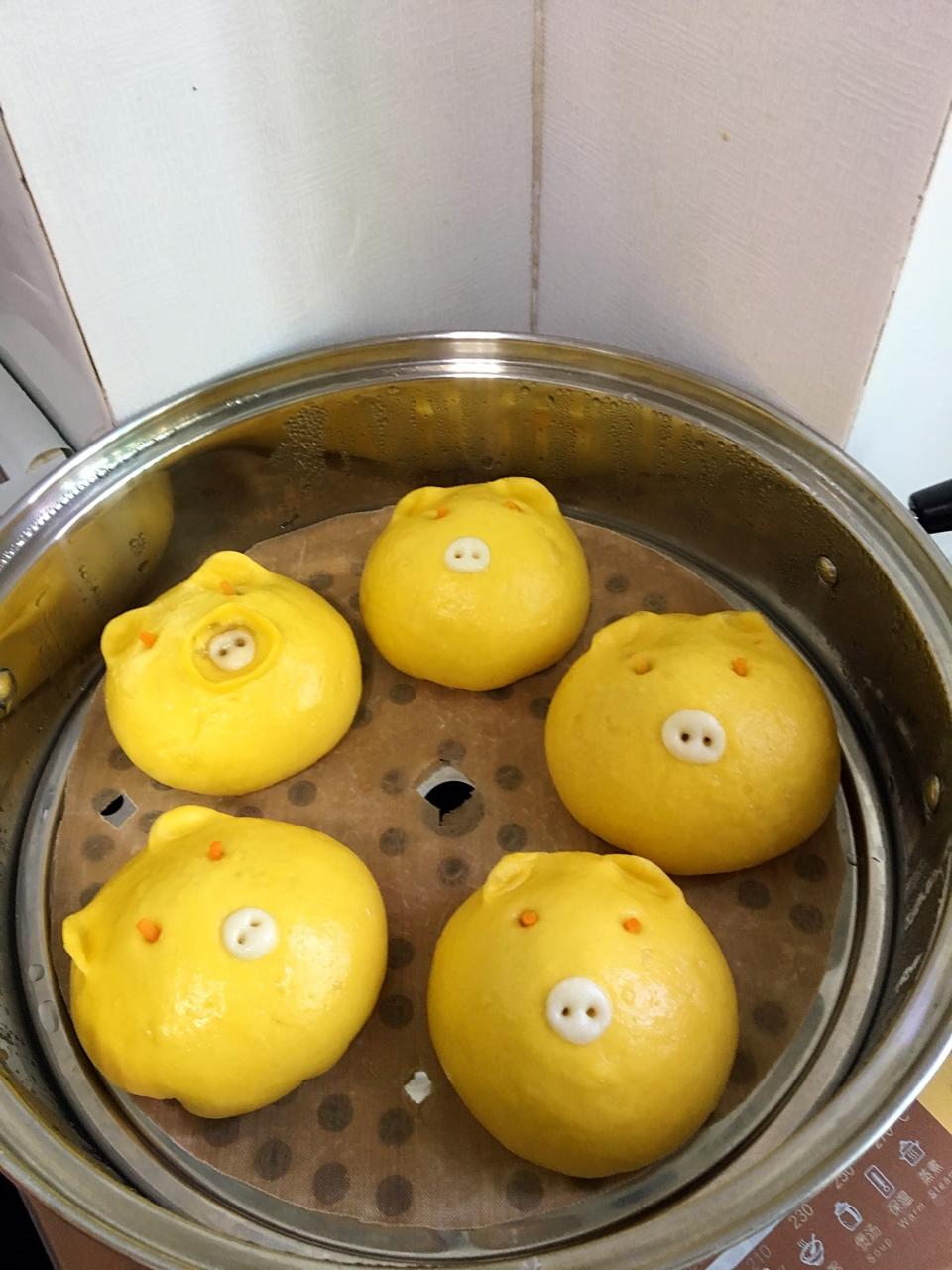 南瓜紫薯花样馒头