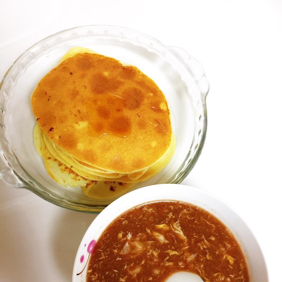 【减脂早餐】无油香蕉松饼（超简单）