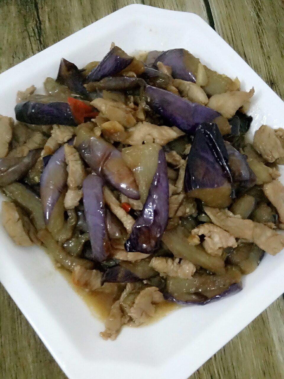 肉丝茄瓜的做法