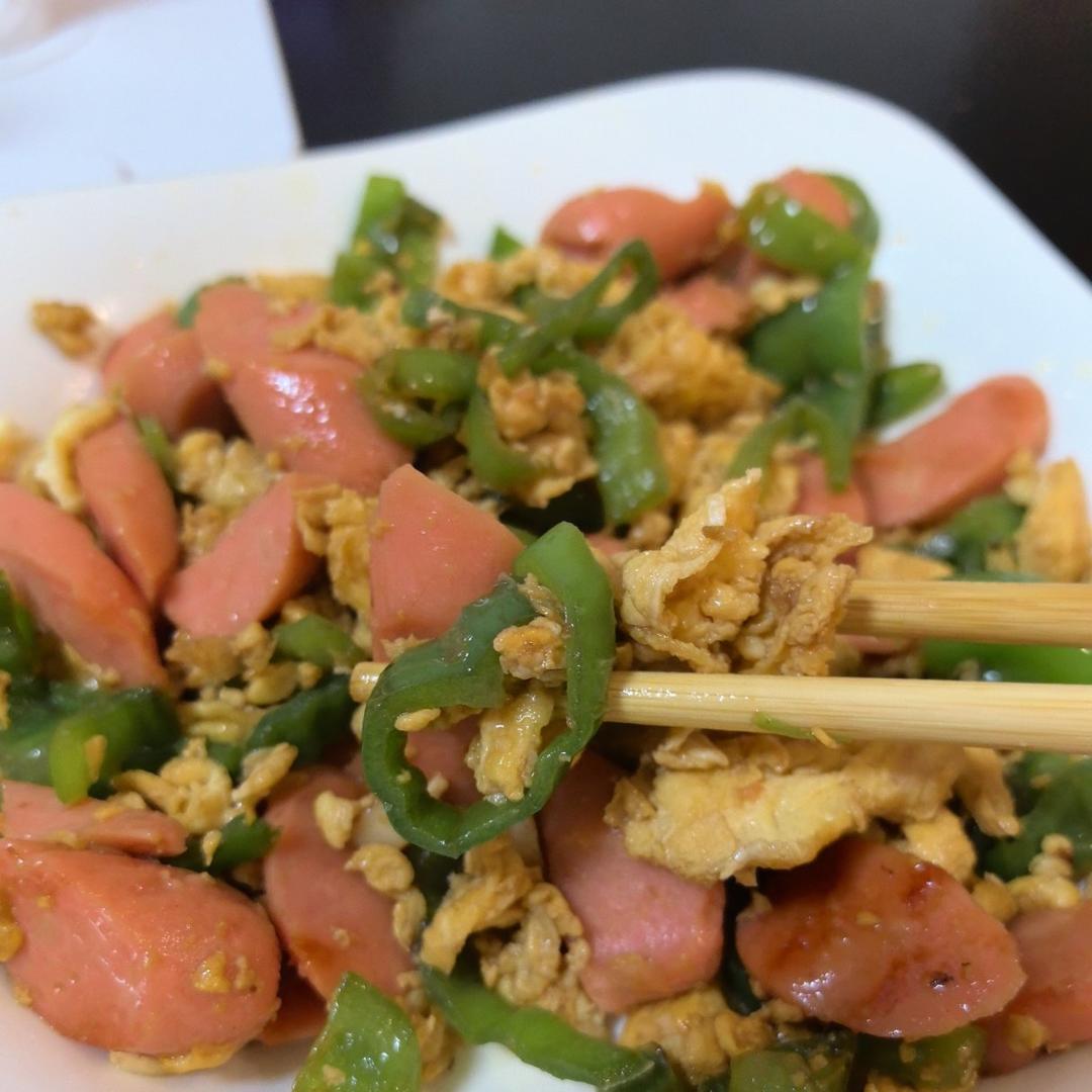 青椒火腿炒鸡蛋
