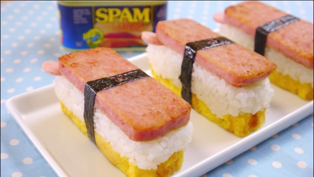 Spam Sushi Masubi 午餐肉甜蛋寿司by あっ 妄想グルメだ 的做法步骤图 Annadoyle 下厨房