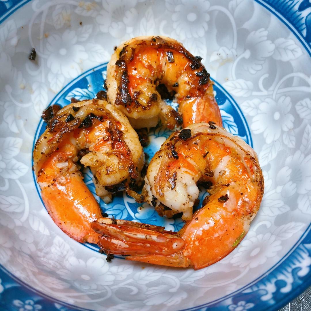 【山姆厨房】黑椒香蒜炒虾