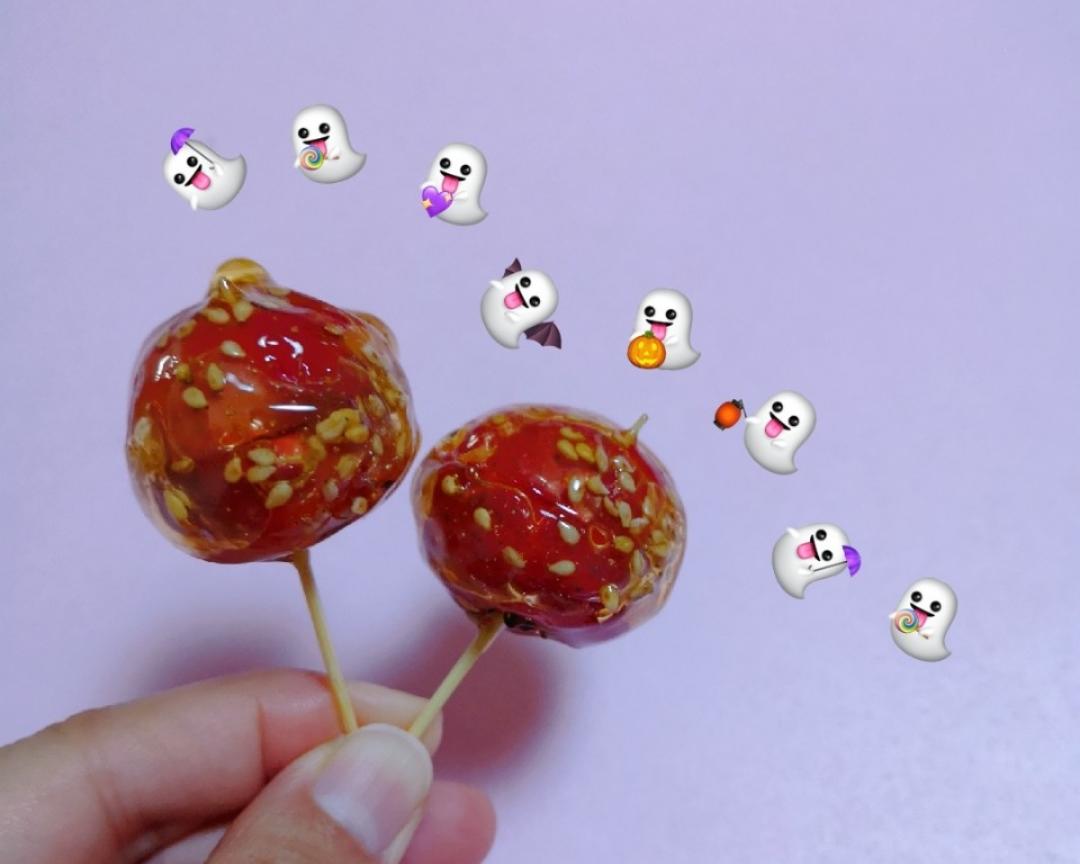 一口吃一个的迷你糖葫芦