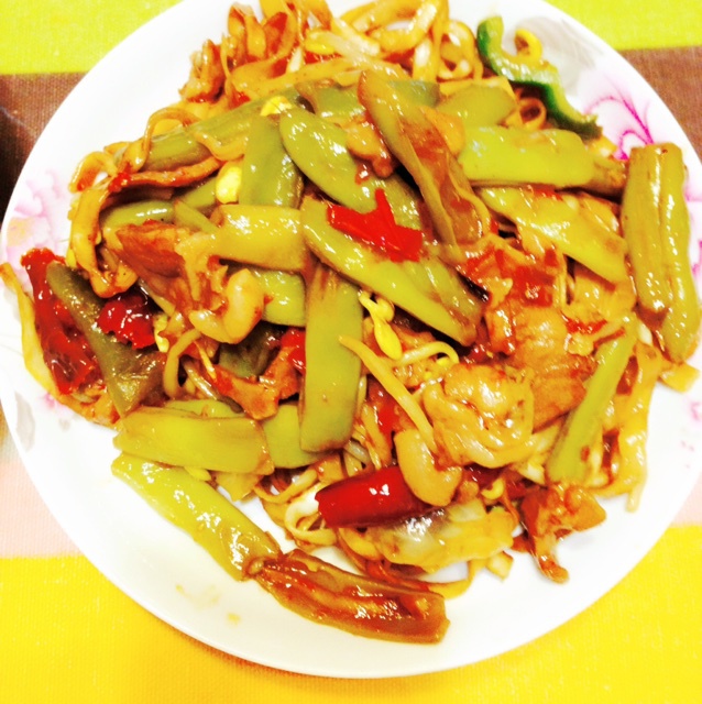 西红柿豆角蒸面