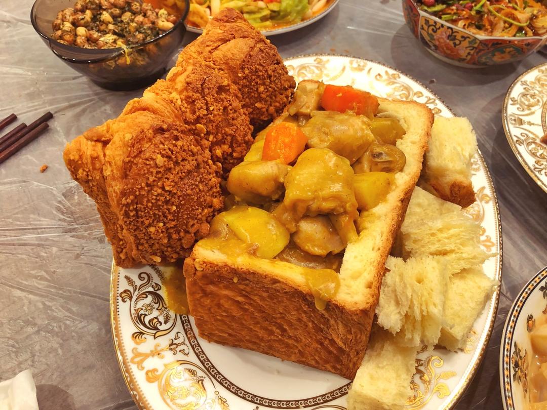 【面包咖喱鸡🐔图片】�萱_爷�_下厨房